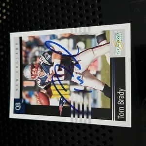 Tom Brady autograph football card